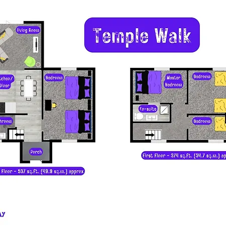 4 Bed 2 Bath - Temple House By Alt-Stay Accommodation - 4 Bed 2 Bath - Ideal For Contractors & Remote Workers - Long Stays Welcome Holiday home